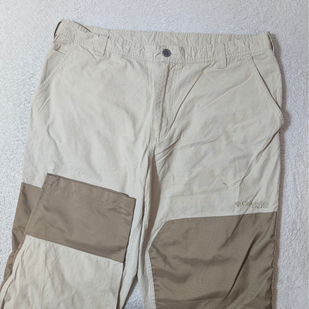 Columbia PHG Hunting Brush Pants Mens 40/30 Tan Brown Omni-Shield Ripstop HM8567